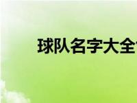 球队名字大全创意（球队名字大全）