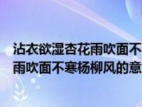 沾衣欲湿杏花雨吹面不寒杨柳风的意思是啥（沾衣欲湿杏花雨吹面不寒杨柳风的意思）