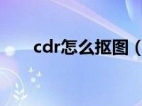 cdr怎么抠图（coreldraw怎么抠图）