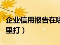 企业信用报告在哪里打印（企业信用报告在哪里打）