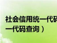 社会信用统一代码查询系统深圳（社会信用统一代码查询）