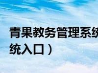 青果教务管理系统网页登录（青果教务管理系统入口）