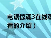 电锯惊魂3在线观看（关于电锯惊魂3在线观看的介绍）