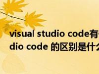 visual studio code有什么用（visual studio 和visual studio code 的区别是什么）