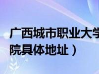 广西城市职业大学详细地址（广西城市职业学院具体地址）