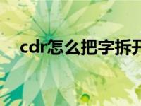 cdr怎么把字拆开（cdr怎么把字体倾斜）