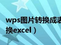 wps图片转换成表格的方法（wps图片表格转换excel）