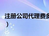 注册公司代理费多少（代理注册公司要多少钱）