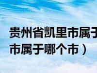 贵州省凯里市属于低风险地区吗（贵州省凯里市属于哪个市）