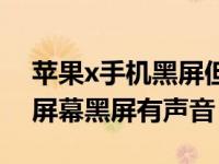 苹果x手机黑屏但是有声音屏幕不亮（苹果x屏幕黑屏有声音）