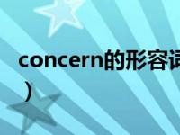 concern的形容词怎么写（concern的形容词）