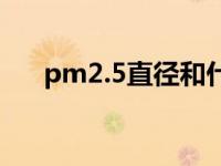 pm2.5直径和什么一样（pm2 5直径）