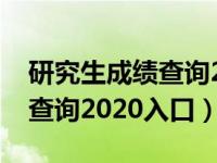 研究生成绩查询2020入口上海（研究生成绩查询2020入口）