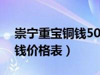 崇宁重宝铜钱50万价格及图片（崇宁重宝铜钱价格表）