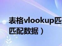 表格vlookup匹配数据不对（表格vlookup匹配数据）