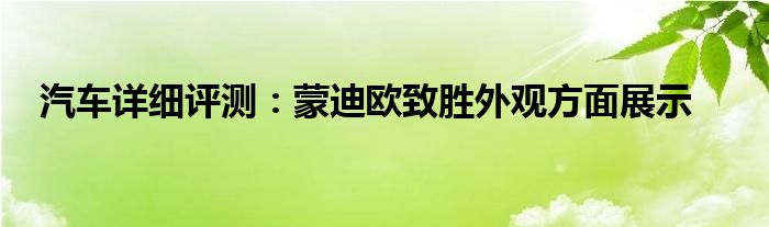 汽车详细评测：蒙迪欧致胜外观方面展示